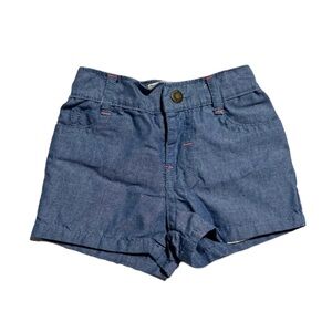 Lucky Brand baby girl chambray shorts 12 months